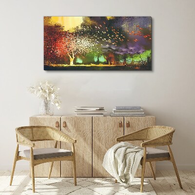 Magical forest at dusk Print on canvas