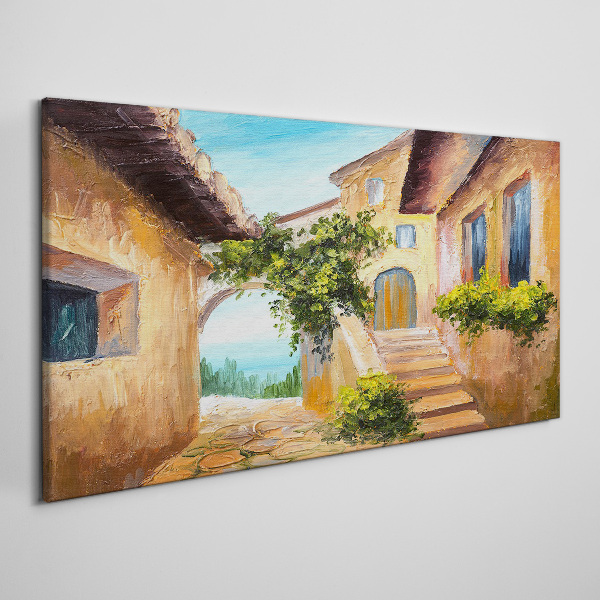 Buildings sea Canvas Wall art