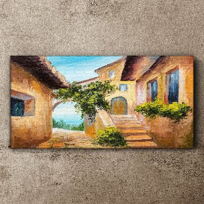 Buildings sea Canvas Wall art