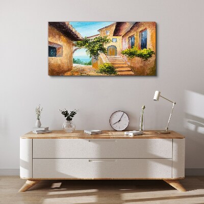 Buildings sea Canvas Wall art