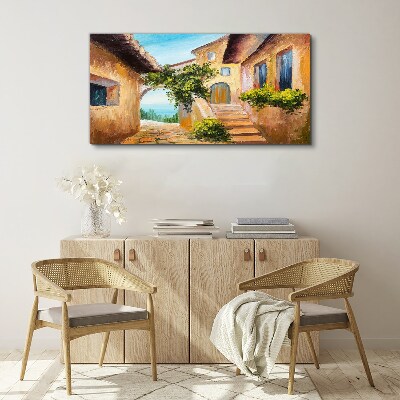 Buildings sea Canvas Wall art