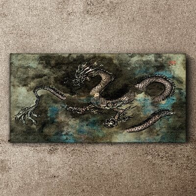 Dragon in the clouds Print on canvas
