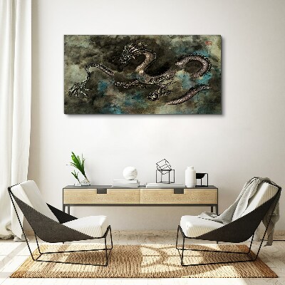 Dragon in the clouds Print on canvas