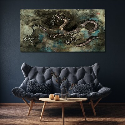 Dragon in the clouds Print on canvas