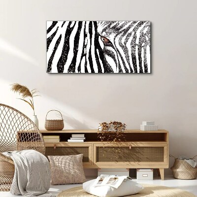 Zebra in monochrome style Print on canvas
