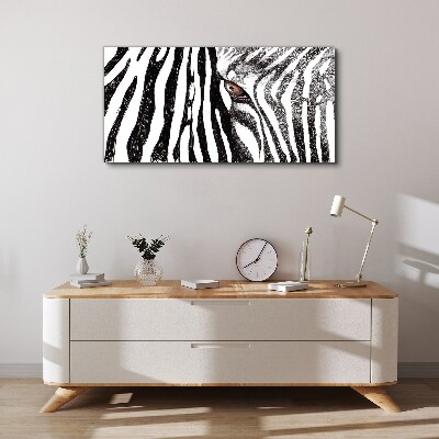 Zebra in monochrome style Print on canvas