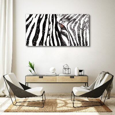 Zebra in monochrome style Print on canvas