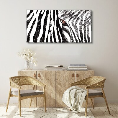 Zebra in monochrome style Print on canvas