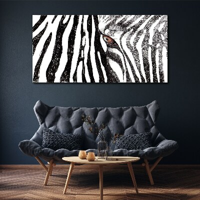 Zebra in monochrome style Print on canvas