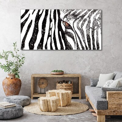 Zebra in monochrome style Print on canvas