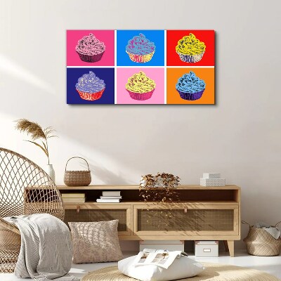 Abstraction food muffins Canvas Wall art