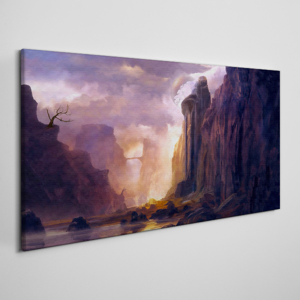 Magical mountain landscapes Canvas wall art