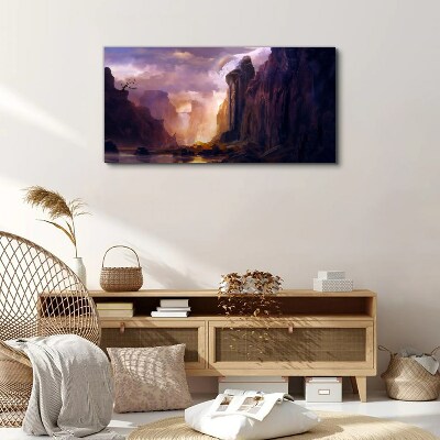 Magical mountain landscapes Canvas wall art