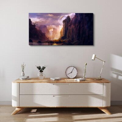 Magical mountain landscapes Canvas wall art