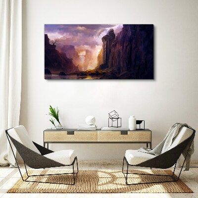 Magical mountain landscapes Canvas wall art