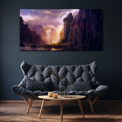Magical mountain landscapes Canvas wall art