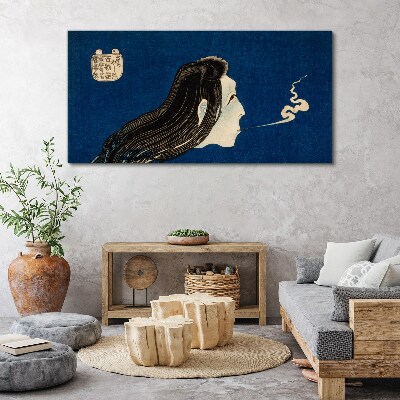 Intention in the smoke Canvas wall art