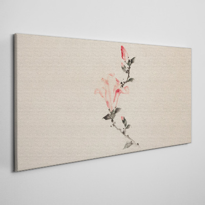 Floral minimalism in delicate shades Print on canvas