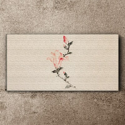 Floral minimalism in delicate shades Print on canvas