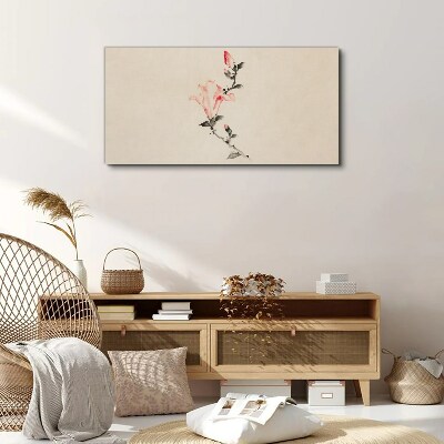 Floral minimalism in delicate shades Print on canvas