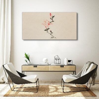 Floral minimalism in delicate shades Print on canvas