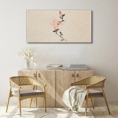 Floral minimalism in delicate shades Print on canvas