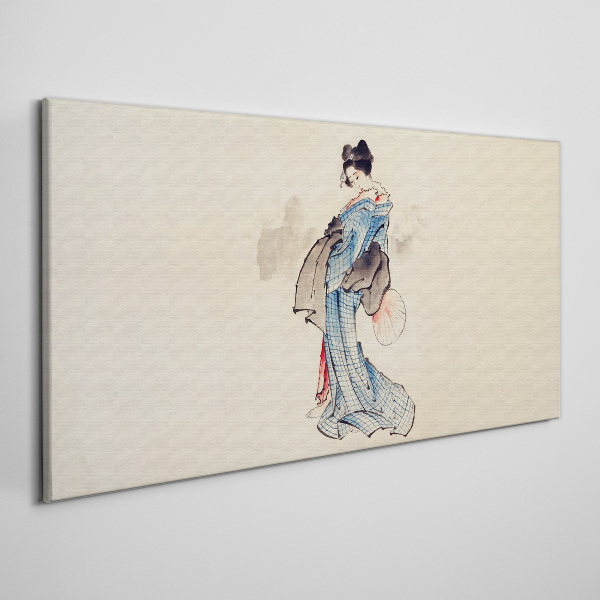 Geisha in traditional kimono Print on canvas