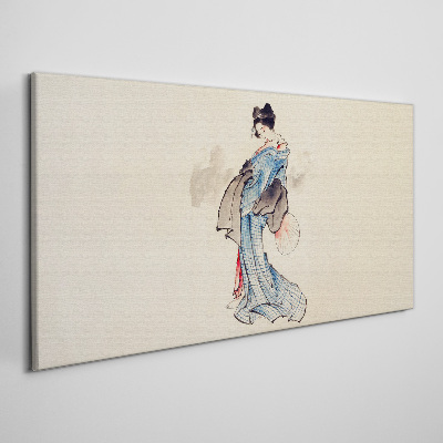 Geisha in traditional kimono Print on canvas