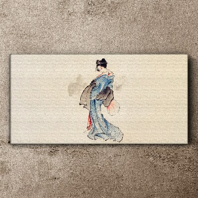 Geisha in traditional kimono Print on canvas