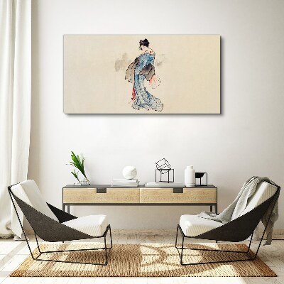 Geisha in traditional kimono Print on canvas