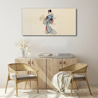Geisha in traditional kimono Print on canvas