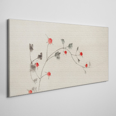 Floral ribbon Print on canvas
