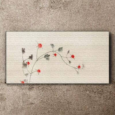 Floral ribbon Print on canvas