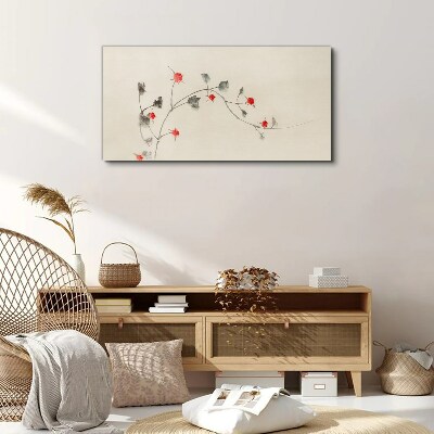 Floral ribbon Print on canvas