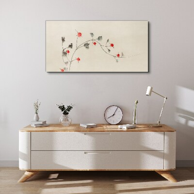 Floral ribbon Print on canvas