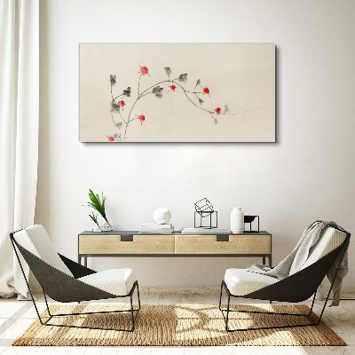 Floral ribbon Print on canvas
