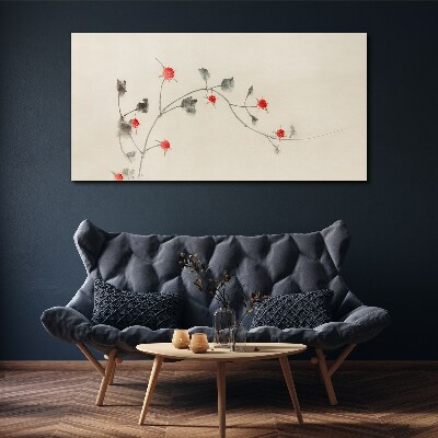 Floral ribbon Print on canvas