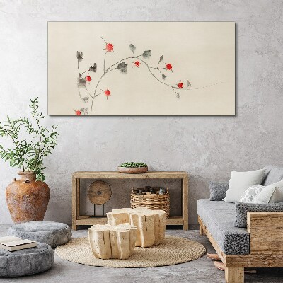 Floral ribbon Print on canvas