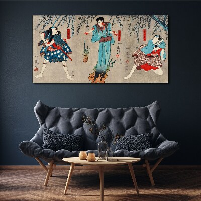 Asia kimono samurai Canvas Wall art