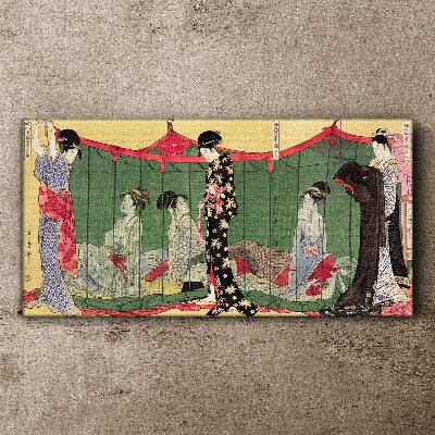 A scene from Japanese everyday life Canvas wall art