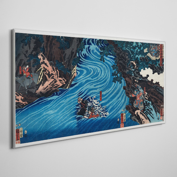 A wave on the river Print on canvas