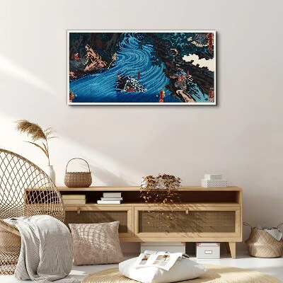 A wave on the river Print on canvas