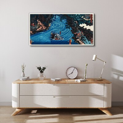 A wave on the river Print on canvas