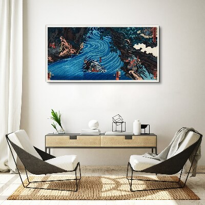 A wave on the river Print on canvas