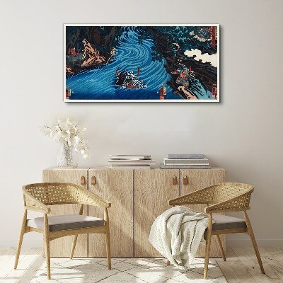 A wave on the river Print on canvas
