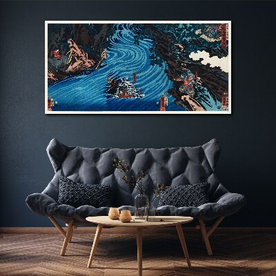 A wave on the river Print on canvas