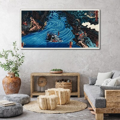 A wave on the river Print on canvas