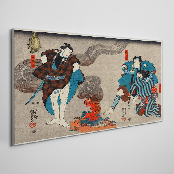 Traditional style bonfire scene Print on canvas