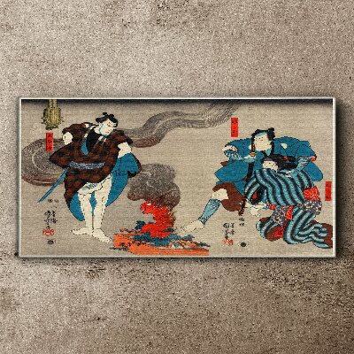 Traditional style bonfire scene Print on canvas