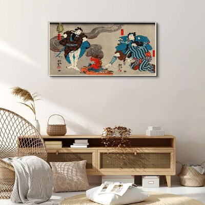 Traditional style bonfire scene Print on canvas